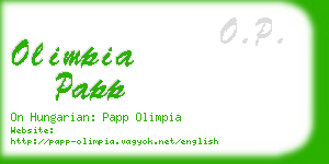 olimpia papp business card